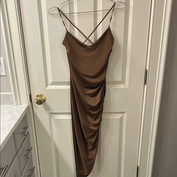 windsor brown dress Windsor Midi Dress - Mossman main image 0